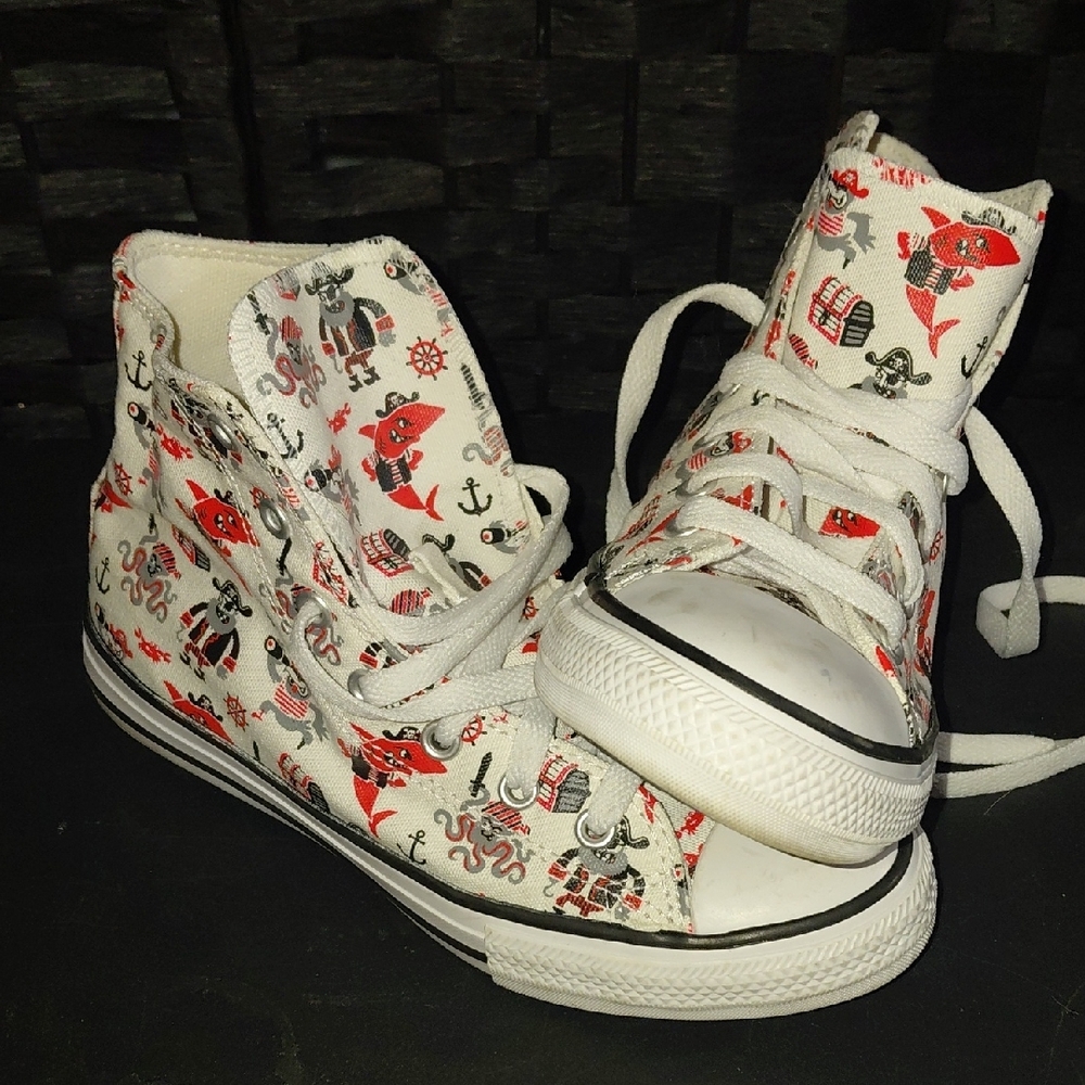 Converse White High-Top Sneakers - Picture 6 of 6